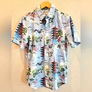 Firefly Lootwear Serenity Wash Hawaiian Dinosaur Short Sleeve Mens Shirt Size S